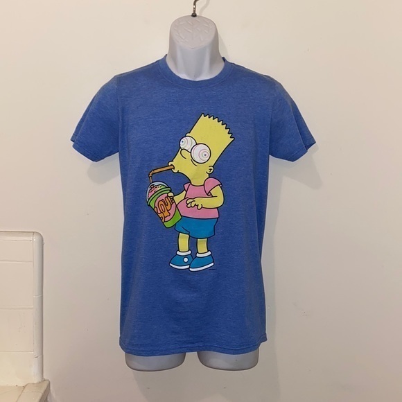 Unisex The Simpsons/Bart Simpson Squishee Brain Freeze Graphic Tee - Picture 1 of 9